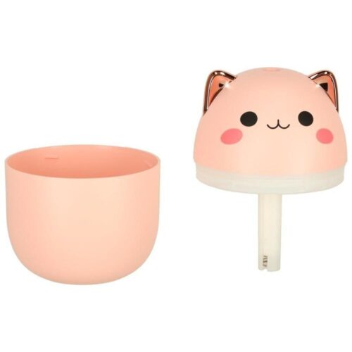 Pink Rose Cat Oil Diffuser Luftfuktare USB 250ml