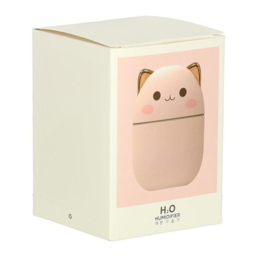 Pink Rose Cat Oil Diffuser Luftfuktare USB 250ml