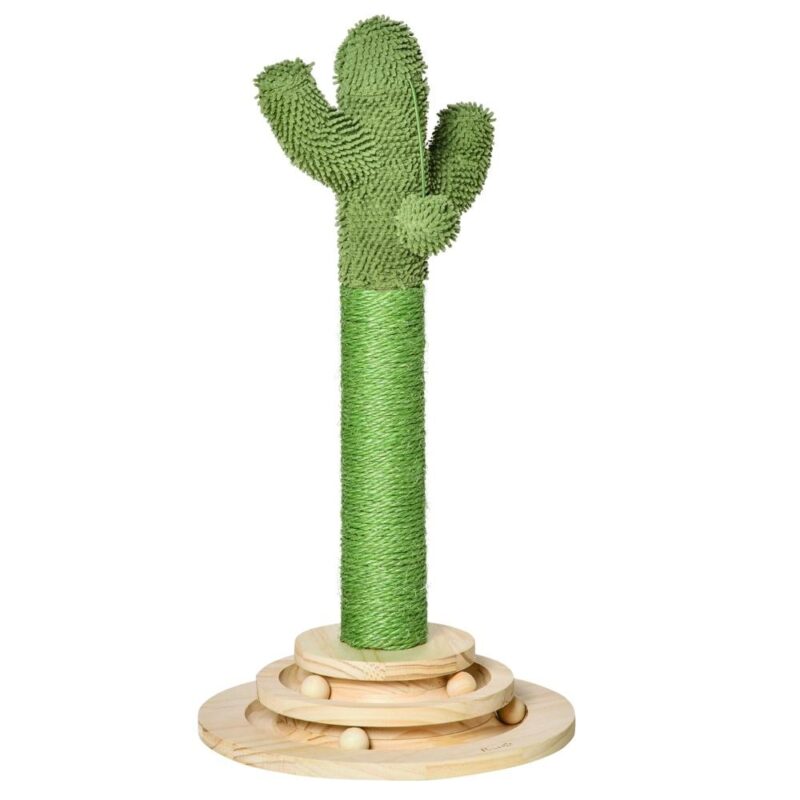 Cactus Cat Scratching Post – Sisalrep och träleksak, 60cm