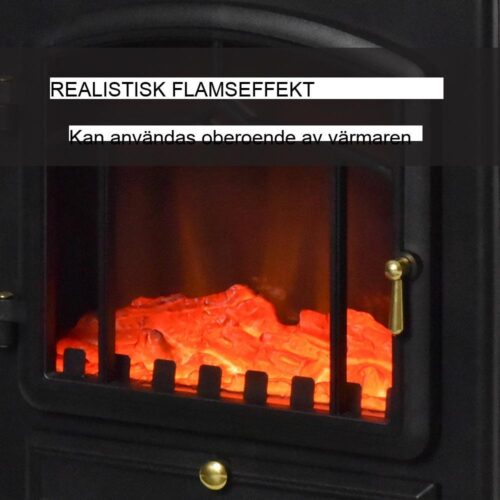 Elspis med realistisk flameffekt och 2 uppvärmningsnivåer