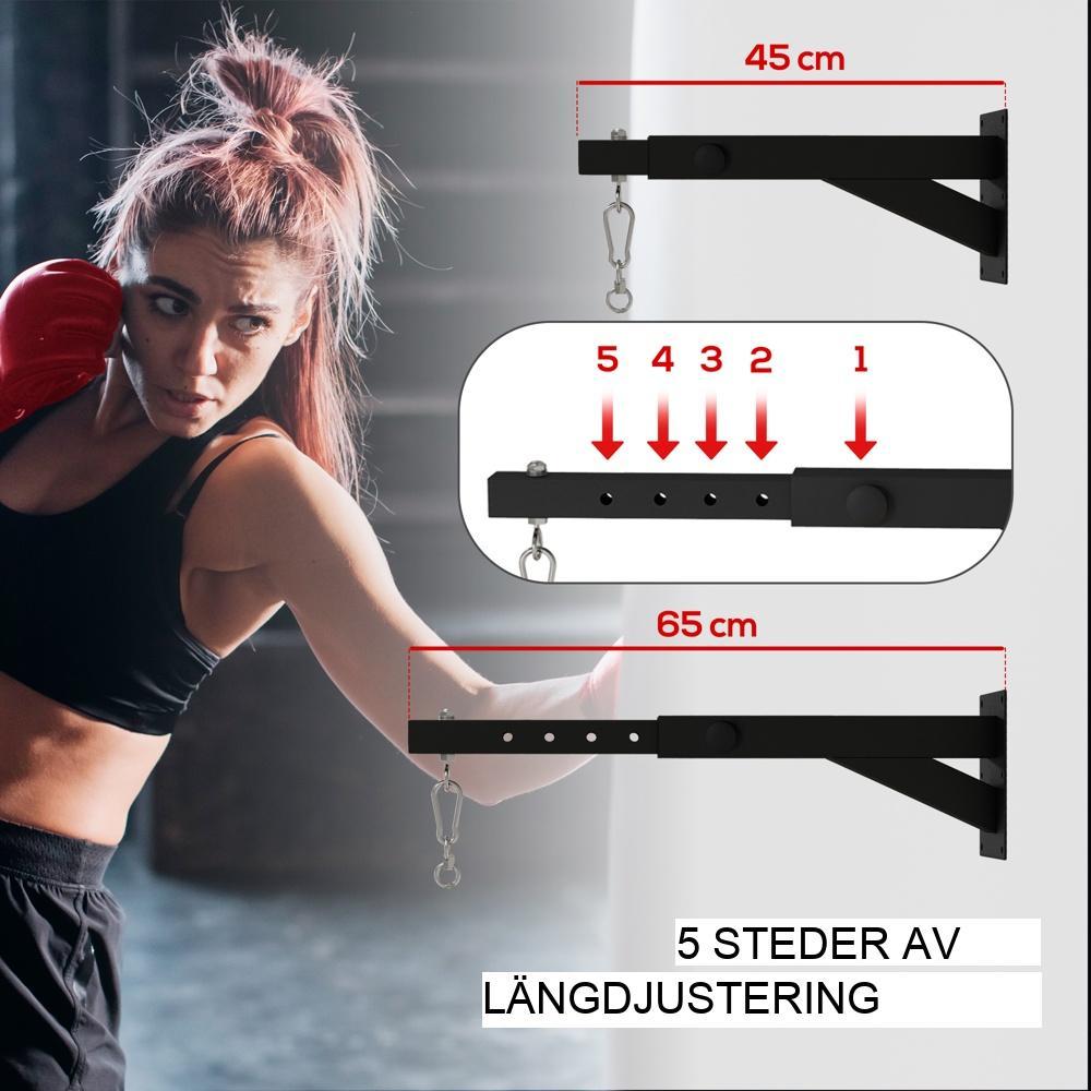 Justerbar Heavy Duty Boxningssäck Väggfäste Hållare för Fitness Training