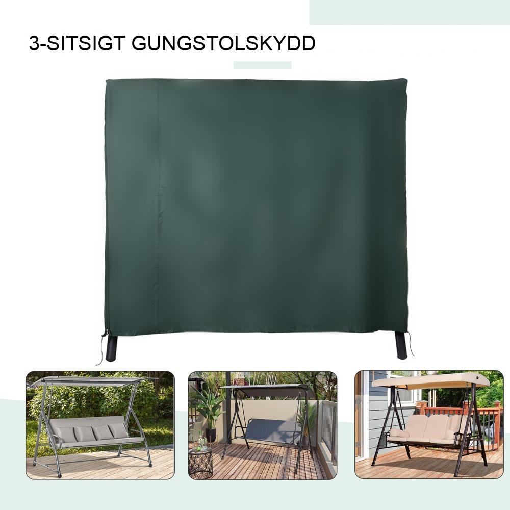 Vattentät Oxford Garden Swing Cover, UV-skydd, Stor Storlek 205x124x164cm