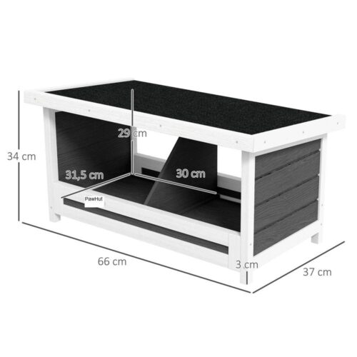 Gran Wood Chicken Nesting Box med asfalttak, grå, rymmer 2 kycklingar