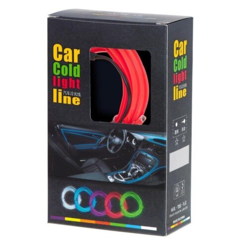 Röd 3M LED Car Ambient Lighting Strip, USB och 12V-driven