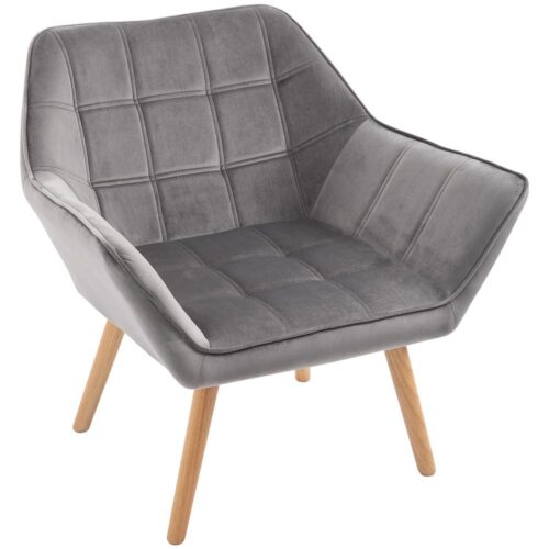 Scandinavian Velvet Wingback Chair – Modern Reading Lounge Chair med upphöjda ben