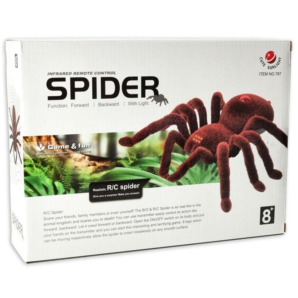 Realistisk Tarantula-leksak med fjärrkontroll, läskigt skämt för vuxna och barn 8+