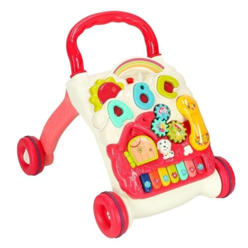 Rosa 4-i-1 Interactive Learning Pushchair Bord och Walker