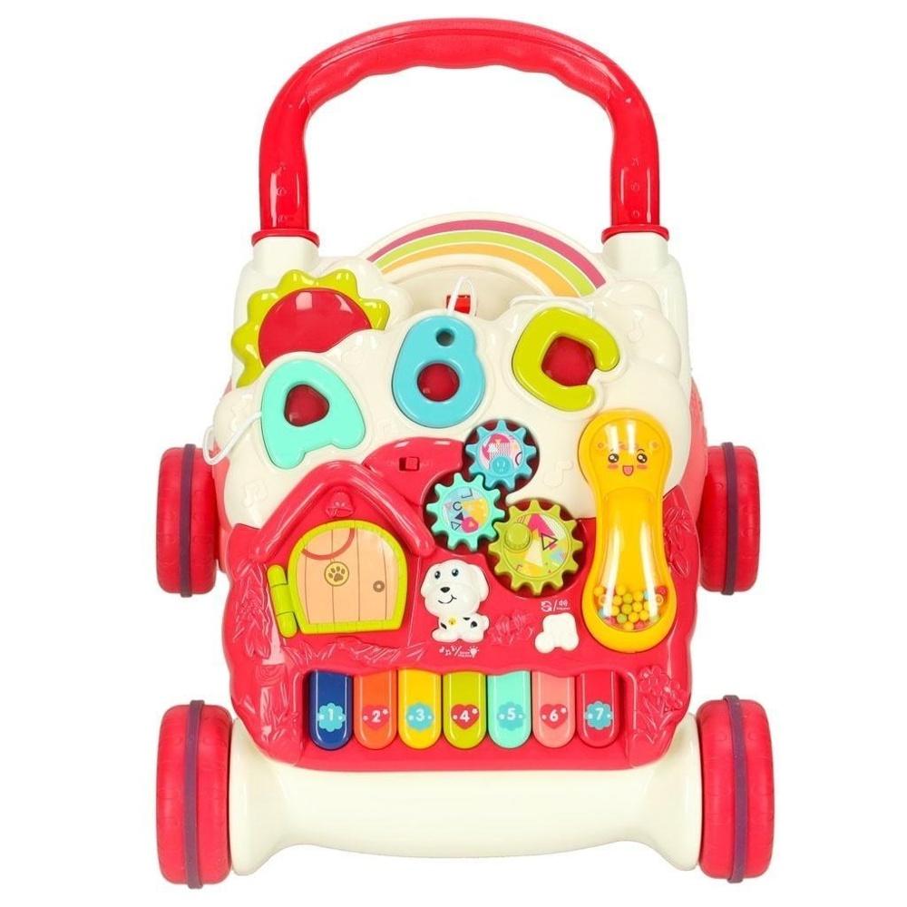 Rosa 4-i-1 Interactive Learning Pushchair Bord och Walker