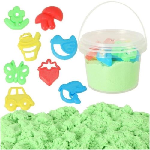 350g Kinetic Sand Set med 8 formar – Sensorisk lek och kreativitet