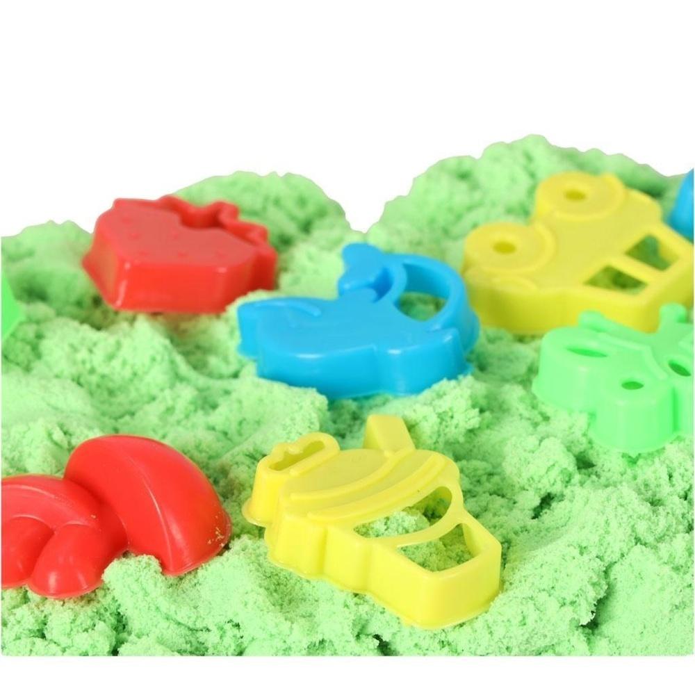 350g Kinetic Sand Set med 8 formar – Sensorisk lek och kreativitet