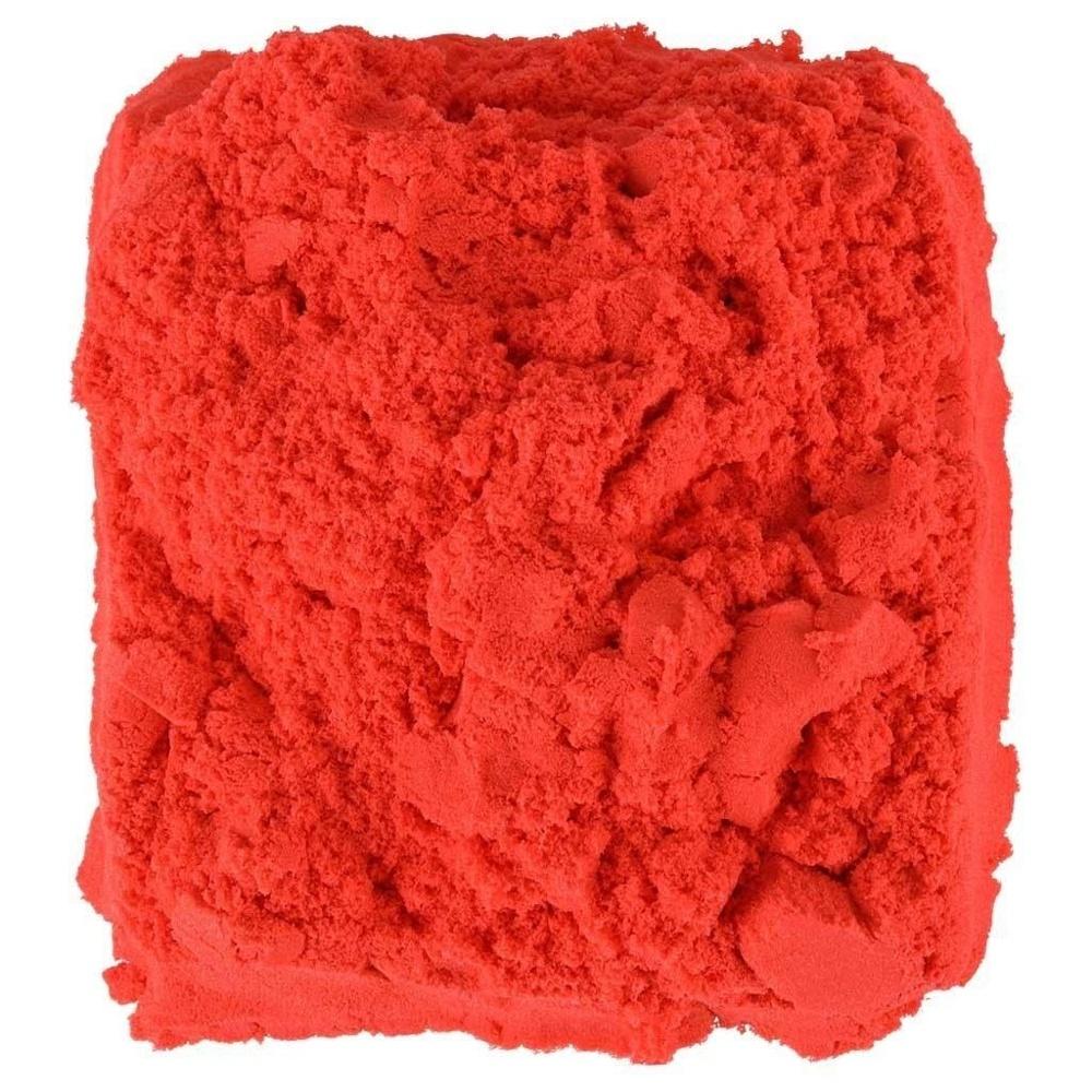 Röd Kinetic Sand 1 kg väska – smutsfri kreativ lek 3+ år