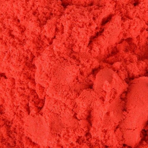 Röd Kinetic Sand 1 kg väska – smutsfri kreativ lek 3+ år