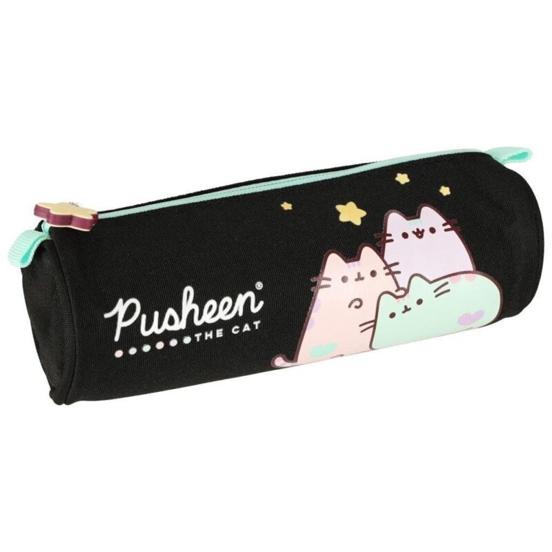 Pusheen Pastell Black Tube Pennfodral för skolan