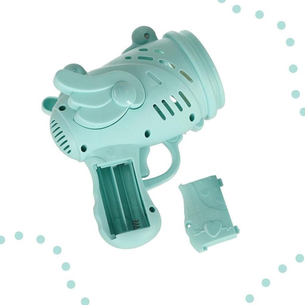 Blue Winged Bubble Gun Set för barn med vätska och skål