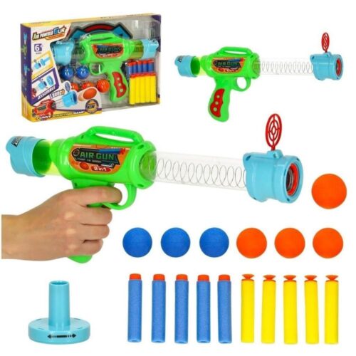 Nerf 2-i-1 pelletspistol för barn från 3 år och uppåt – actionleksak med skumboll och patron