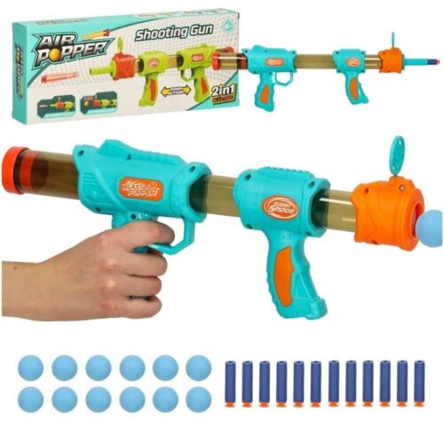 Nerfy 2-i-1 Blue Foam Bullet Gun för barn från 3 år och uppåt