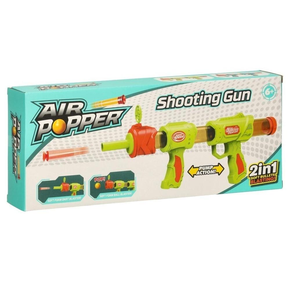 Grön skumpatron Nerf Gun med mål för barn från 3 år och uppåt