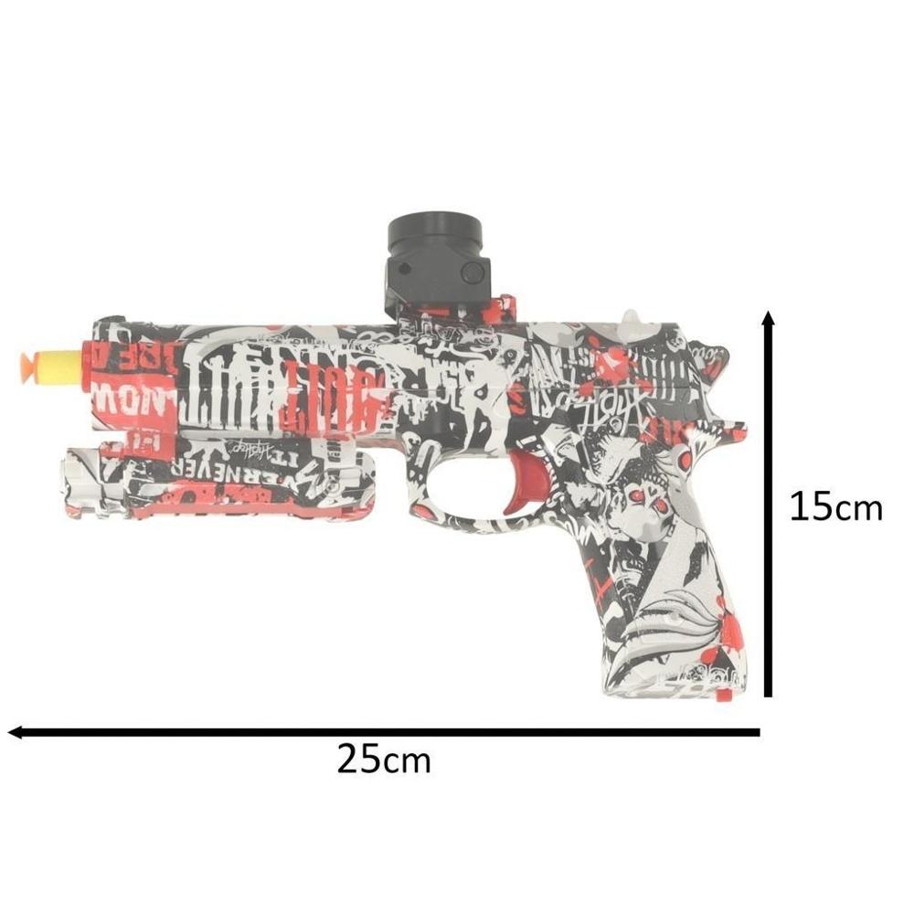 Dual Cartridge Gel Ball Blaster med skumammunition, uppladdningsbart batteri och 550+ bollar