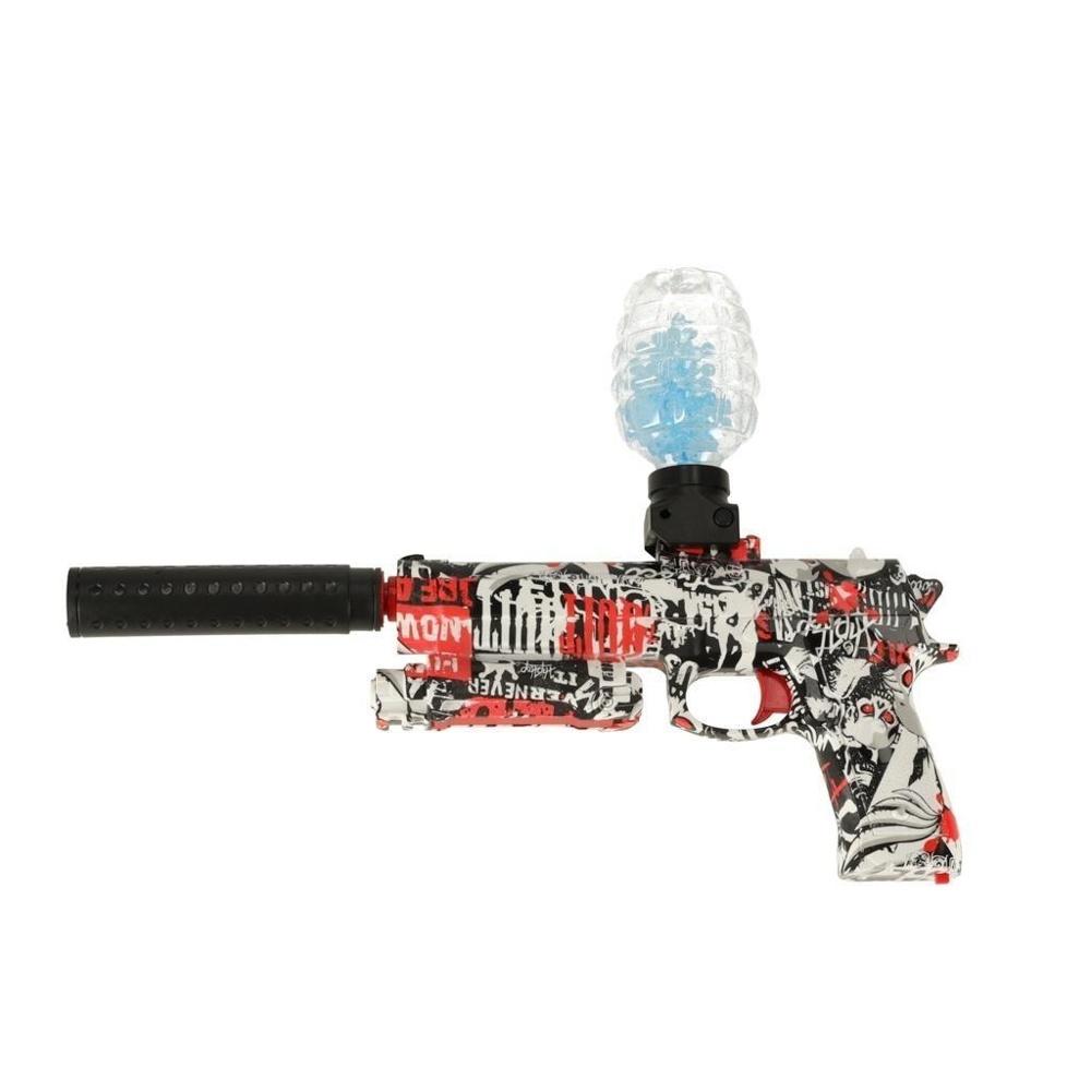 Dual Cartridge Gel Ball Blaster med skumammunition, uppladdningsbart batteri och 550+ bollar