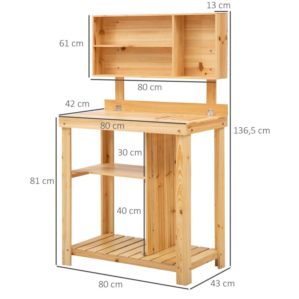 Gran Wood Plant Stand med hyllor för trädgård uteplats balkong