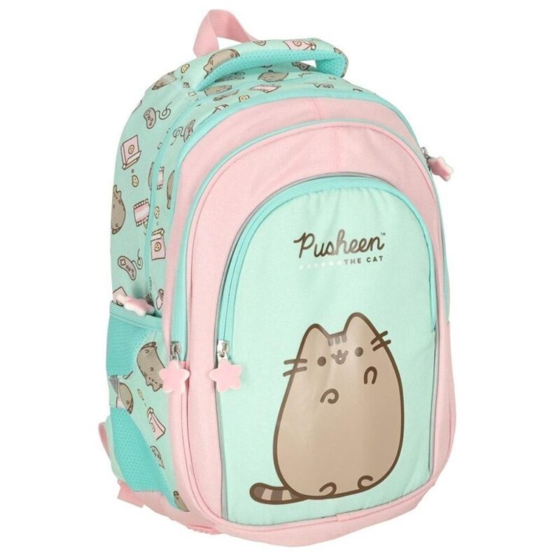 Pusheen Mint 4-fack skolryggsäck för barn – 16 tum