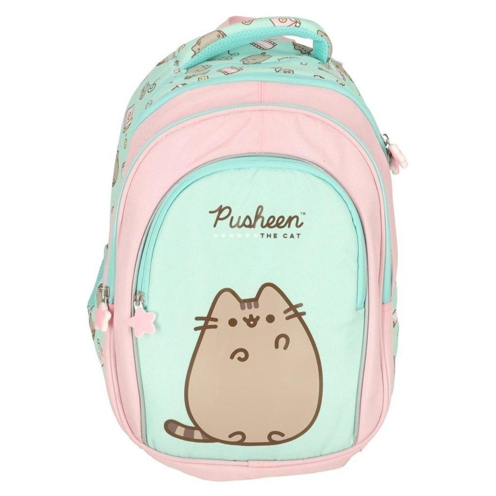 Pusheen Mint 4-fack skolryggsäck för barn – 16 tum