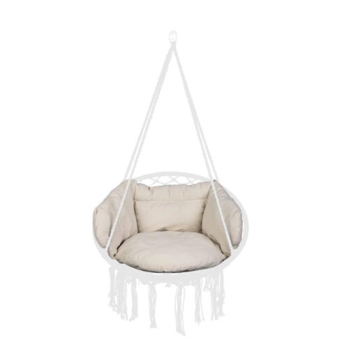 Stork’s Nest Swing Cushion – Set om 4, mjuk bomull, Ecru-färg