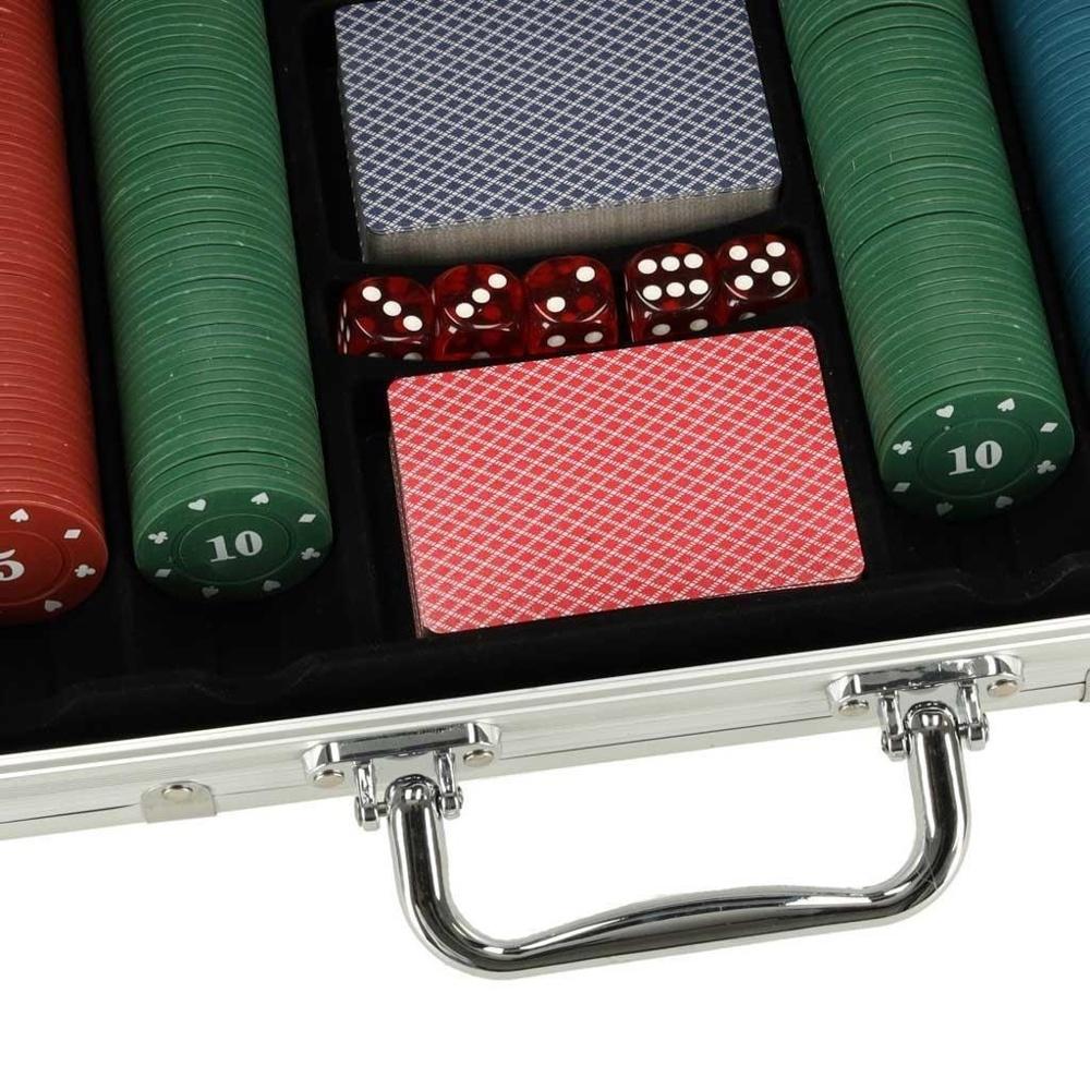 Premium Poker Set – 500 marker, 2 kortlekar, tärningar och låsbart fodral