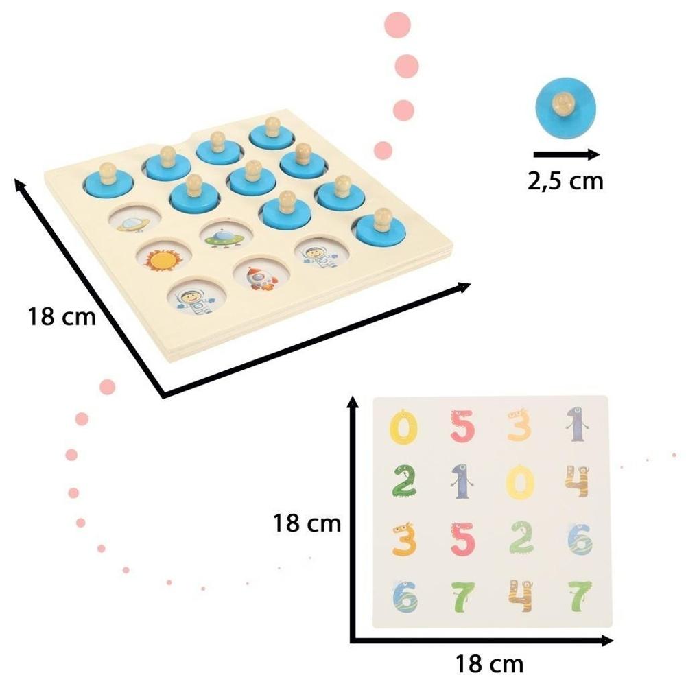 Minnesmatchningsspel i trä för barn – utvecklar minne och koncentrationsförmåga