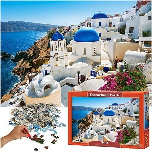 CASTORLAND 500 Piece Summer in Santorini Pussel – Väggdekorationspresent