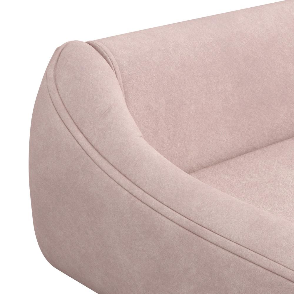 Pink Velvet Dog Sofa – Snygg och bekväm soffa för medelstora hundar