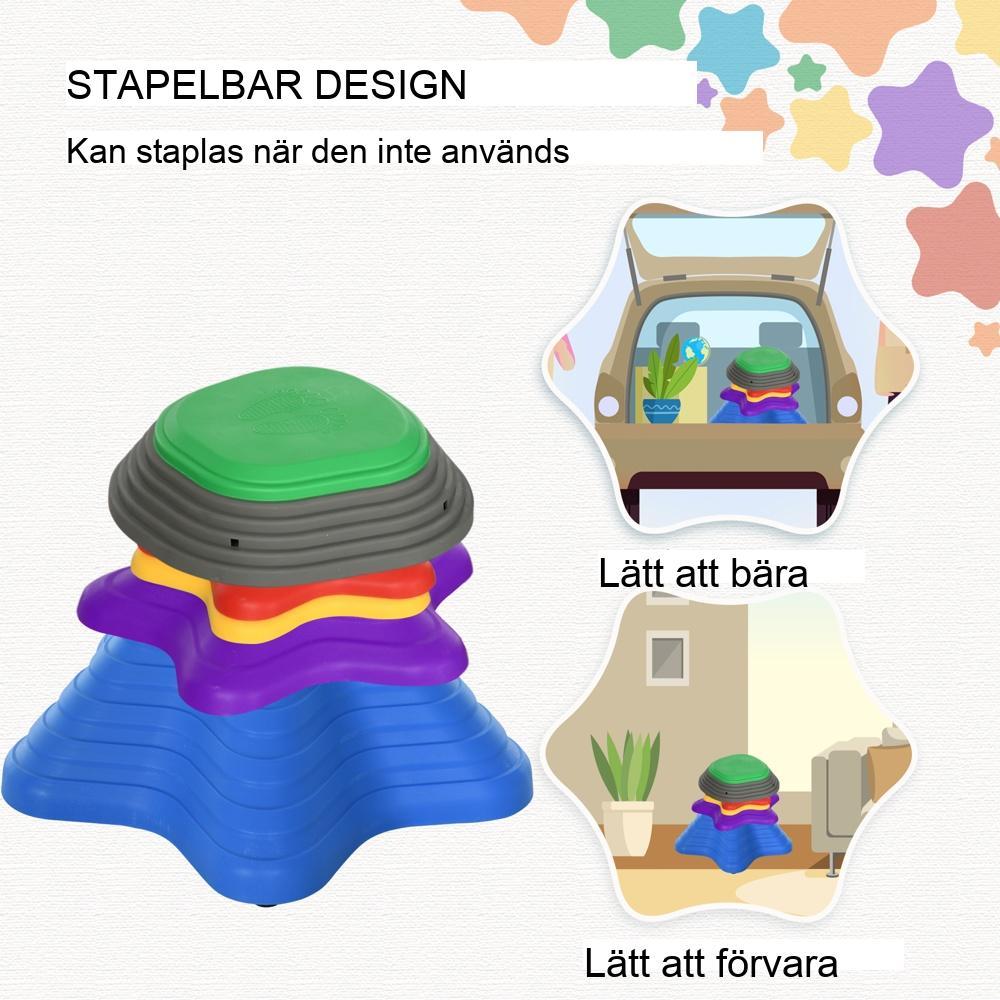 Balansera Stepping Stones för barn, staplingslek och motorisk skicklighet