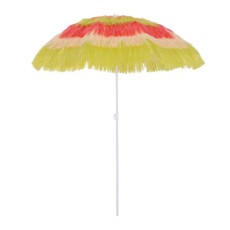 Hawaiian Paraply Beach Parasoll 160cm Färgglad trädgårdssolskydd justerbar lutning