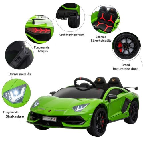 Licensierad Lamborghini Electric Ride On Car för barn 3-8 år med fjärrkontroll