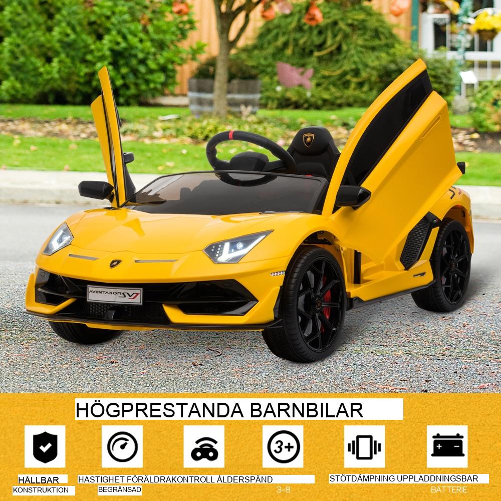 Lamborghini SVJ Electric Kids Ride On Car, 3-8 år gammal, Fjärrkontroll, MP3 och lampor