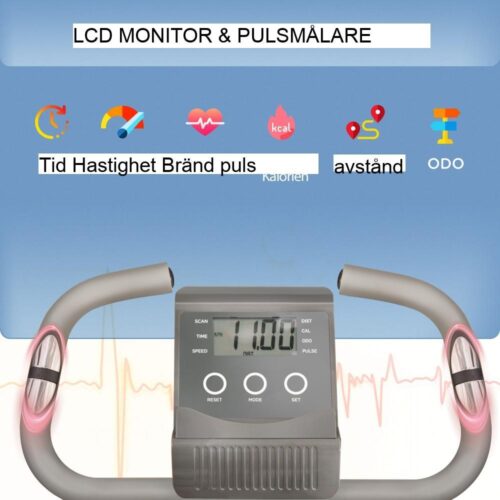 Home Trainer X-Bike 2-i-1 med LCD-skärm, magnetiskt motstånd, hopfällbar