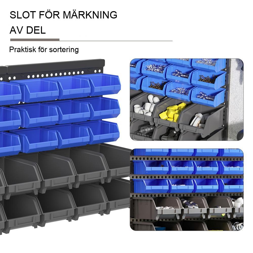 Heavy Duty Garage Storage Organizer med 30 lådor – Blå