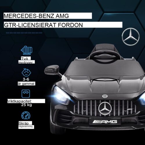 Licensierad Mercedes-Benz AMG GTR Elbil för barn med fjärrkontroll