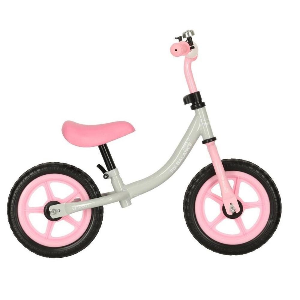 Trike Fix Balance löparcykel Vit Rosa, lätt 1,8 kg Barncykel för småbarn 80-108 cm Justerbar 35 kg