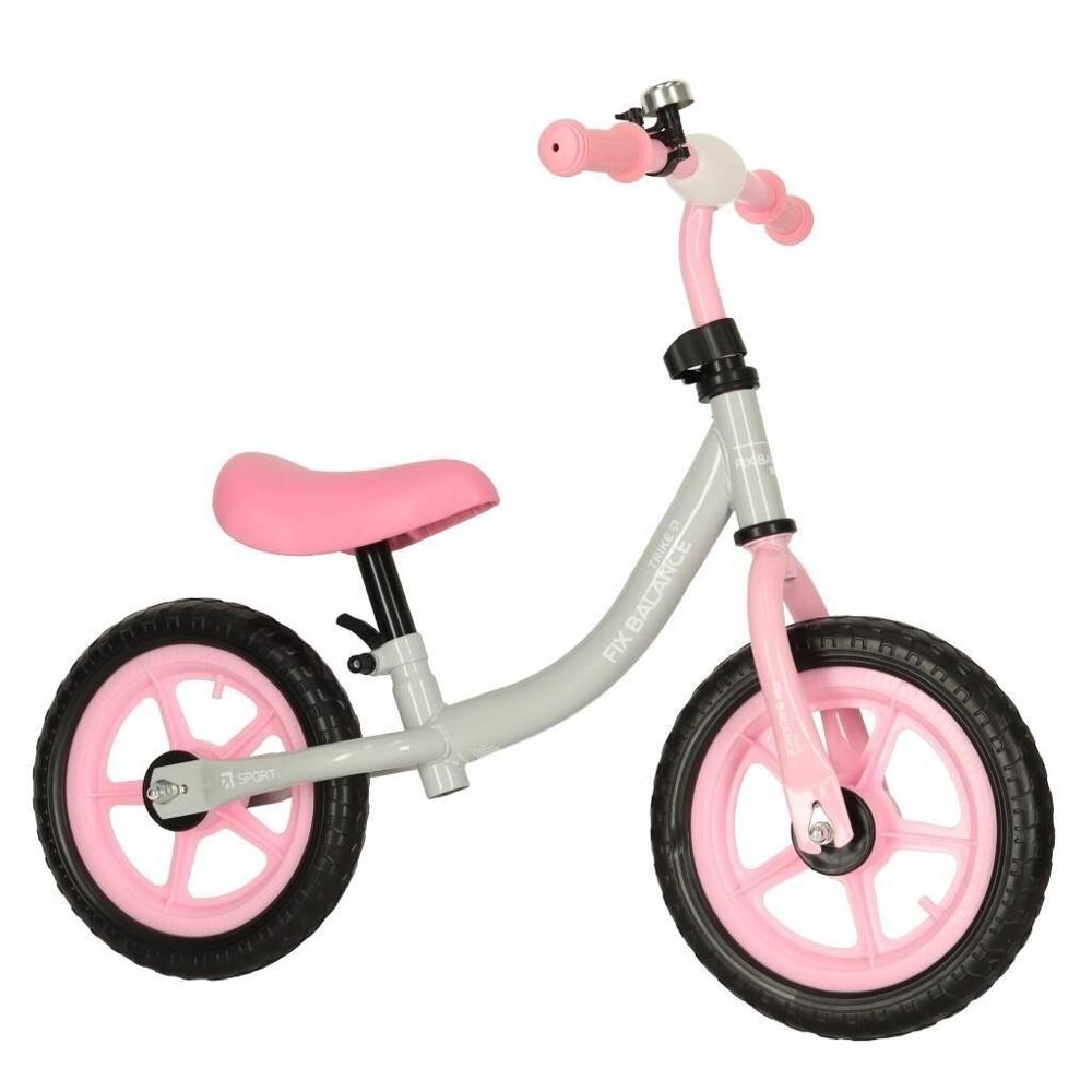 Trike Fix Balance löparcykel Vit Rosa, lätt 1,8 kg Barncykel för småbarn 80-108 cm Justerbar 35 kg