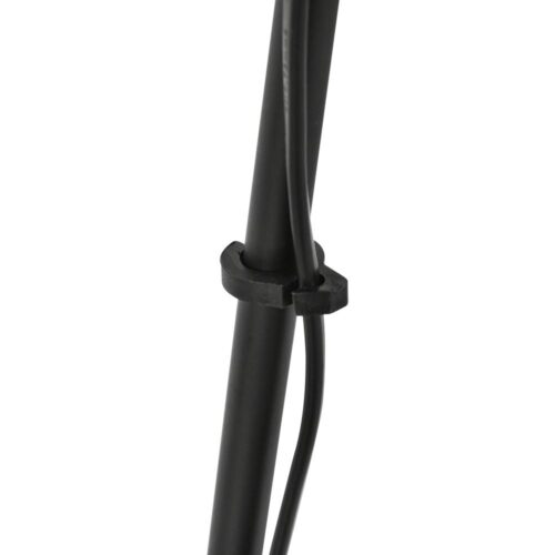 Modern Scandinavian Tripod Golvlampa – Svart tyg och metall 73x156cm