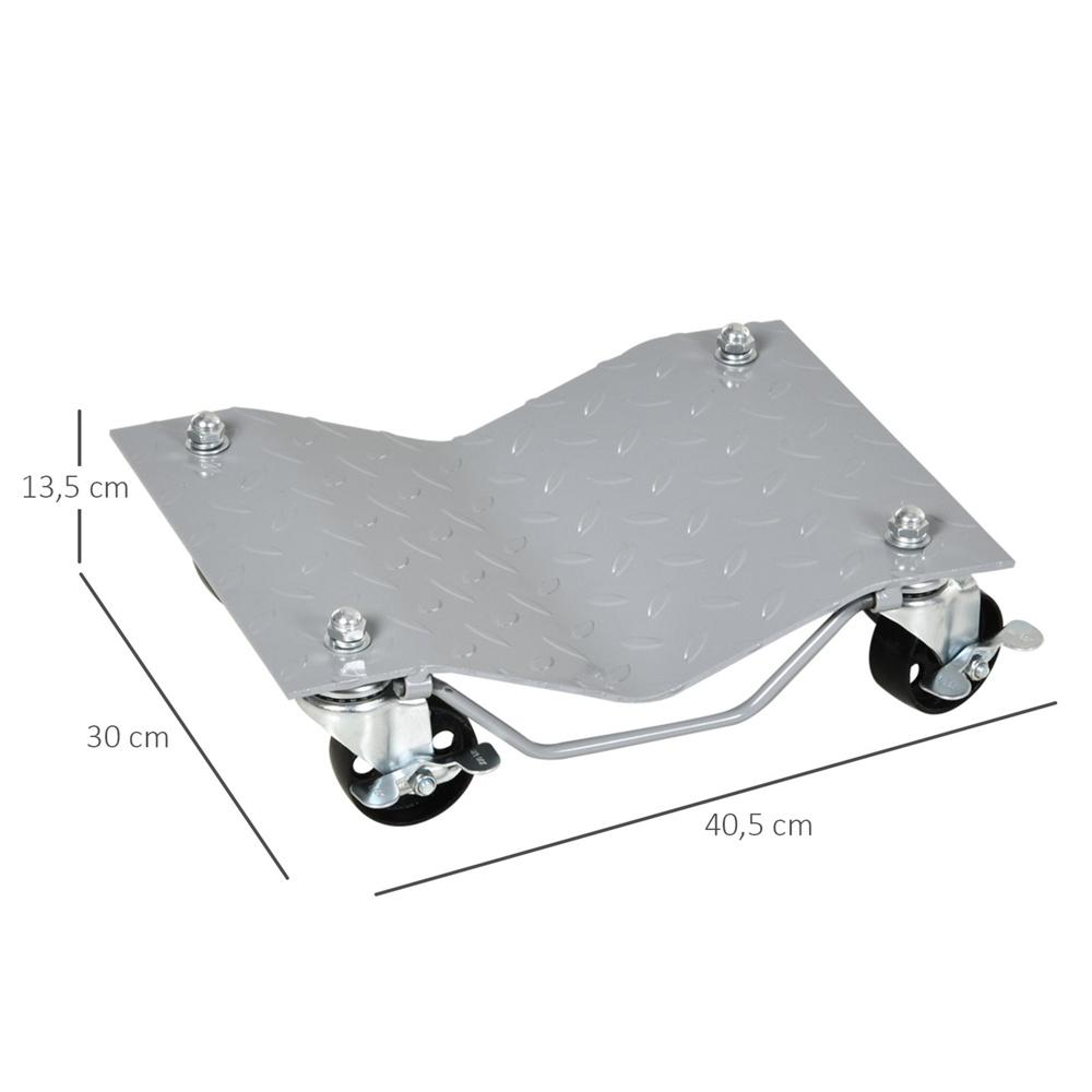 Heavy Duty Car Jack Set om 2, 680 kg kapacitet, bärbar med rullar för enkel manövrering