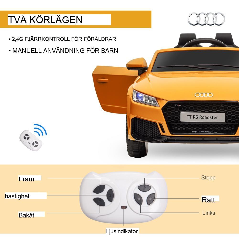 Electric Kids Car Ride On Toy med fjärrkontroll, MP3-spelare och strålkastare