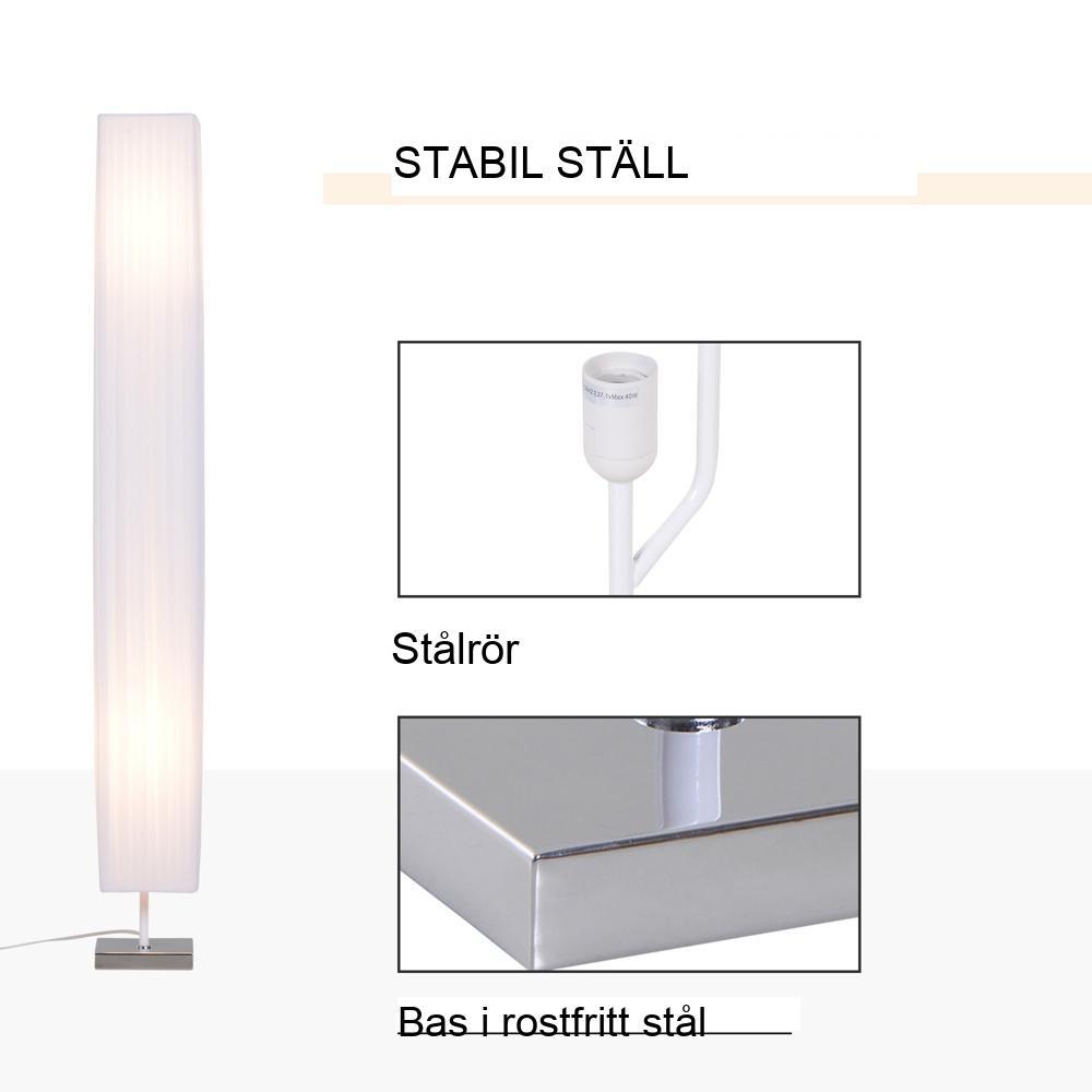 Modern vit golvlampa i rostfritt stål med 2 st E27 socklar för vardagsrummet