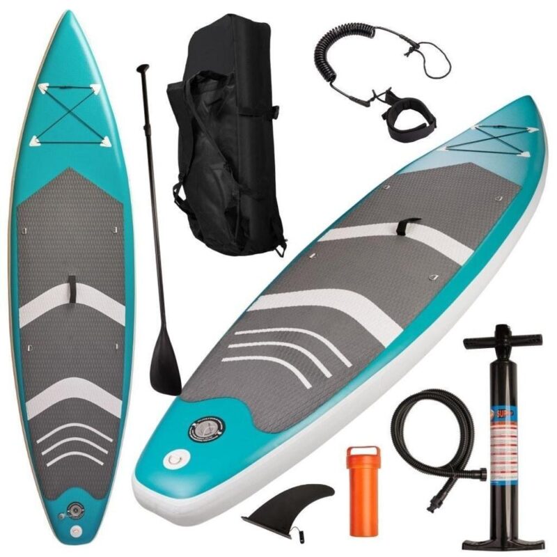 Uppblåsbar SUP Touring Board med paddel, pump och tillbehör (320 cm, 150 kg)