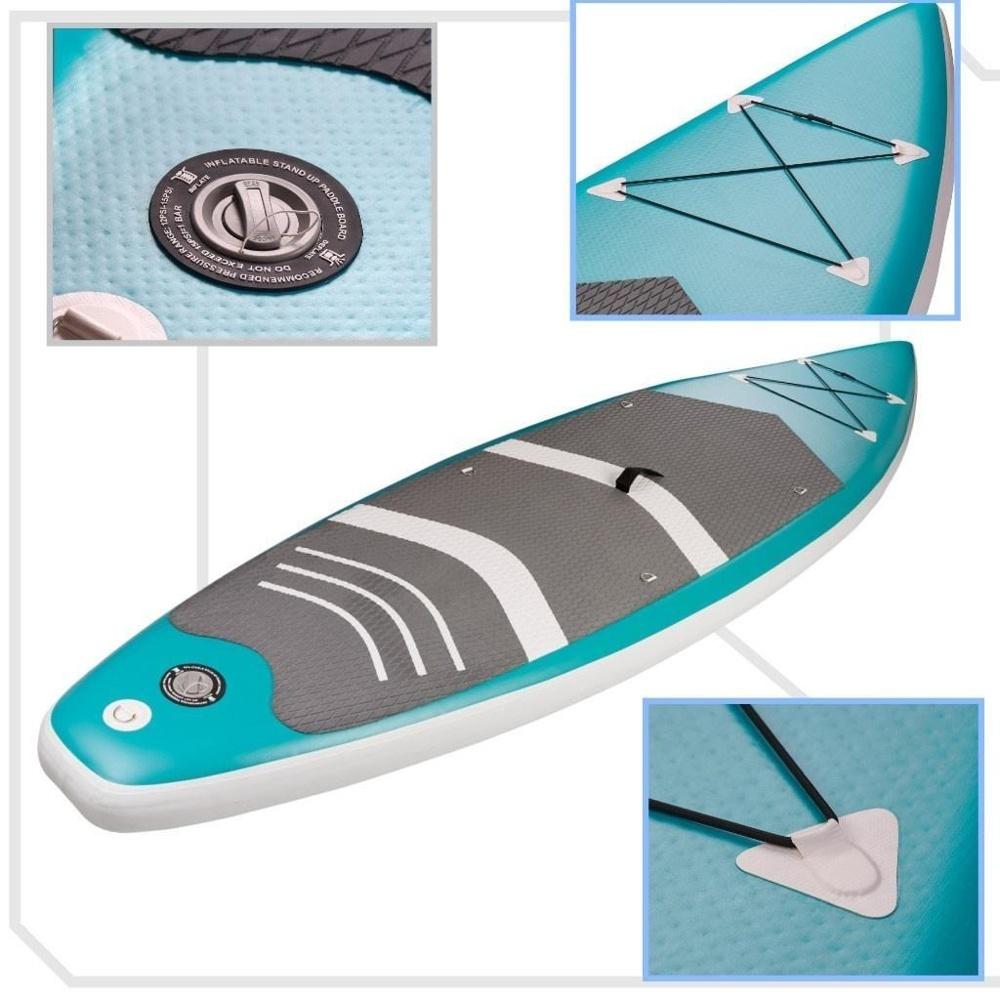 Uppblåsbar SUP Touring Board med paddel, pump och tillbehör (320 cm, 150 kg)