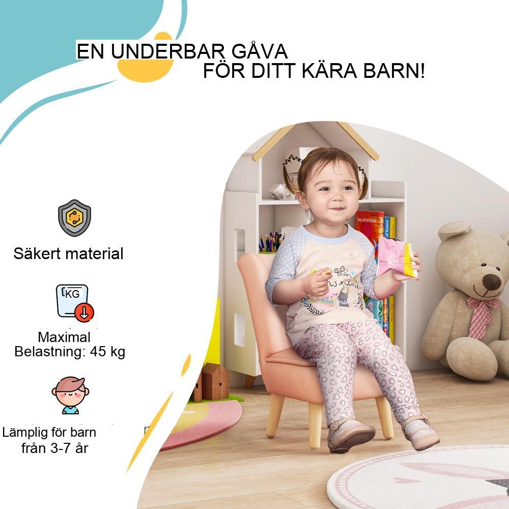 Pink Velvet Kids Fåtölj för barn 3-7 år