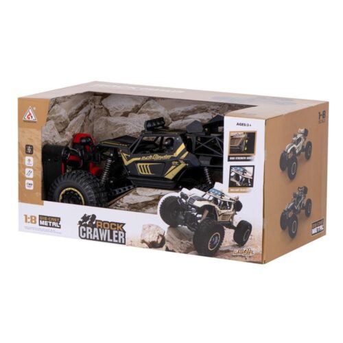 Storskalig 1:8 RC Rock Crawler Car med LED-ljus, 4WD