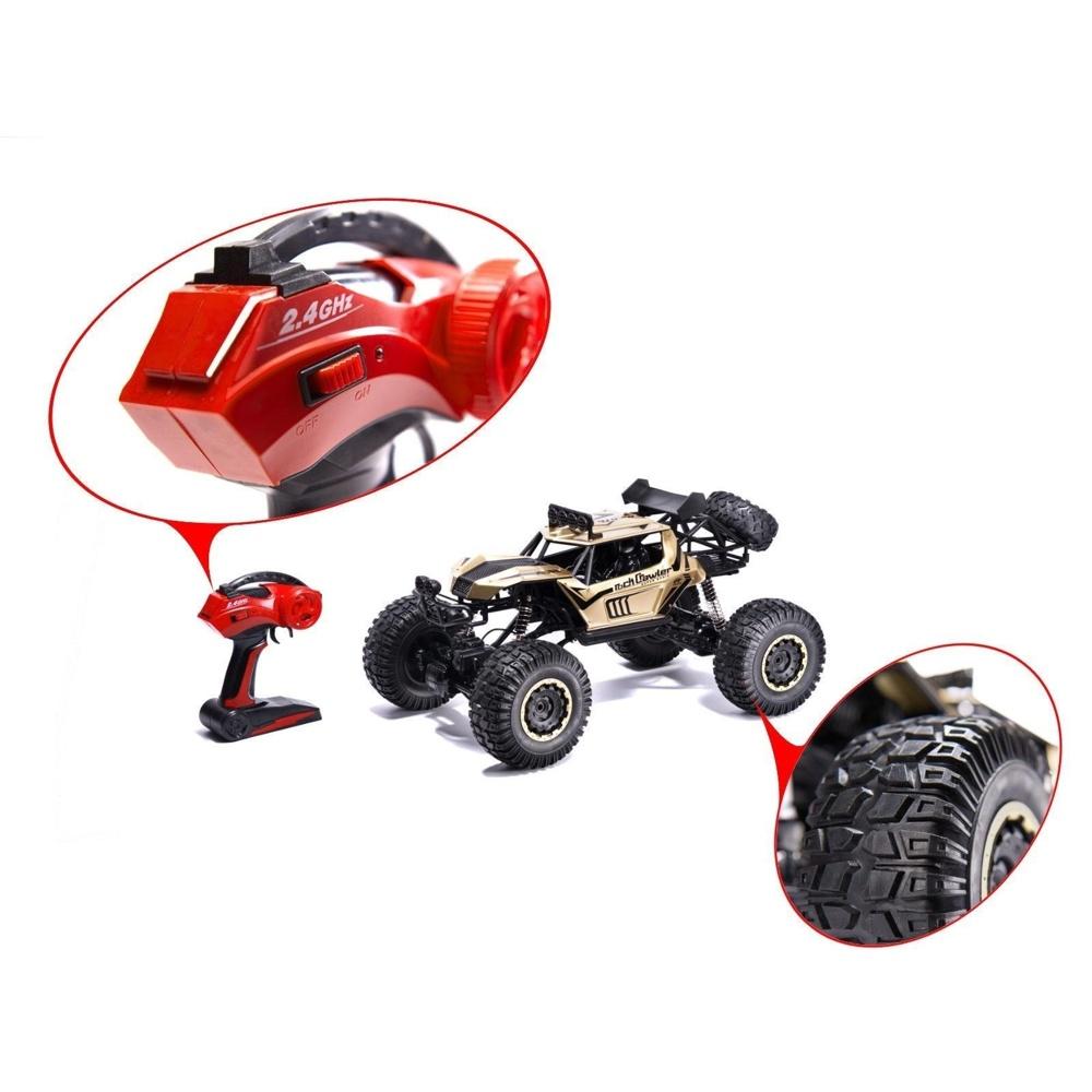 Stor 1:8-skala RC Rock Crawler Car med 4WD, LED-lampor och lång körtid