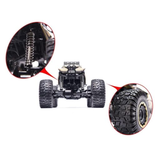 Stor 1:8-skala RC Rock Crawler Car med 4WD, LED-lampor och lång körtid